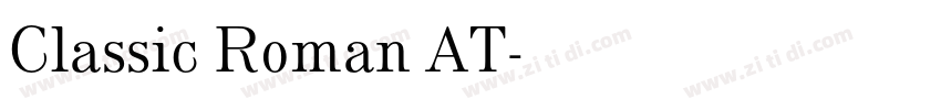 Classic Roman AT字体转换